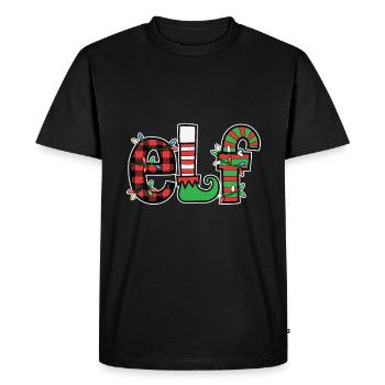 Christmas Elf Christmas Decoration - Men's Premium Organic T-Shirt - black - Front - Nico (187cm)