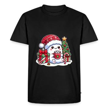 Ghost in Christmas fever - Men's Premium Organic T-Shirt - black - Front - Nico (187cm)