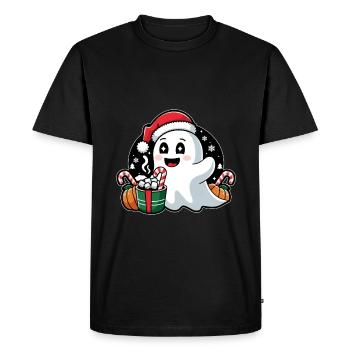 Joyeux de Noël - T-shirt Premium bio Homme - noir - Devant - Nico (187cm)