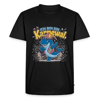 Je suis une baleine drôle de Karnewal - T-shirt Premium bio Homme - noir - Devant - Nico (187cm)