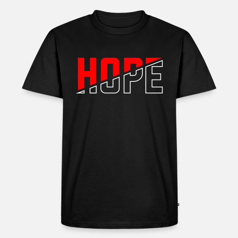 Hope - Männer Premium Bio T-Shirt - Schwarz