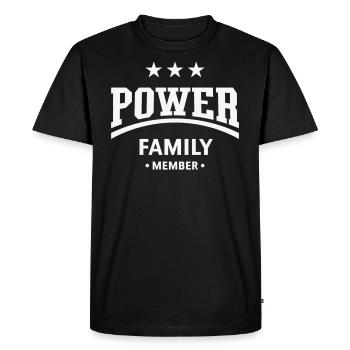 Power Family Member (Family / White) - Men's Premium Organic T-Shirt - black - Front - Nico (187cm)