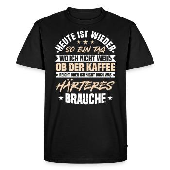 Dicton de motivation, Sarcasme, Paresseux, Sarcastique - T-shirt Premium bio Homme - noir - Devant - Nico (187cm)