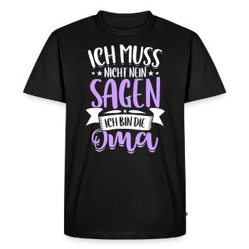 Je n’ai pas besoin de dire non, je suis la grand-mère, grand-mère - T-shirt Premium bio Homme - noir - Devant - Nico (187cm)