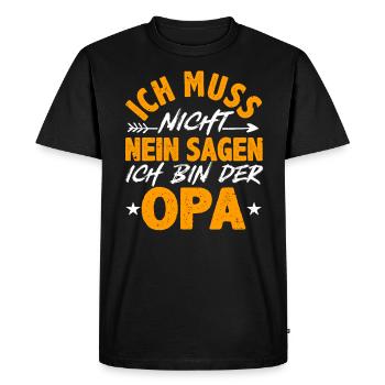 Meilleur grand-père, cadeau de grand-père, grand-père disant - T-shirt Premium bio Homme - noir - Devant - Nico (187cm)