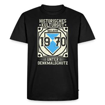 Construit en 1970, né, né en 1970, né en 1970 - T-shirt Premium bio Homme - noir - Devant - Nico (187cm)