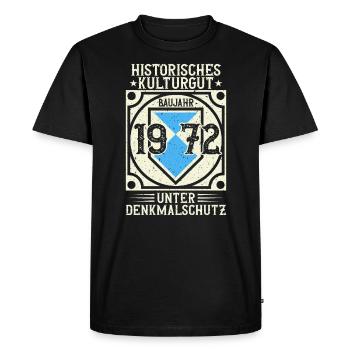 Né en 1972, né en 1972, né en 1972 - T-shirt Premium bio Homme - noir - Devant - Nico (187cm)
