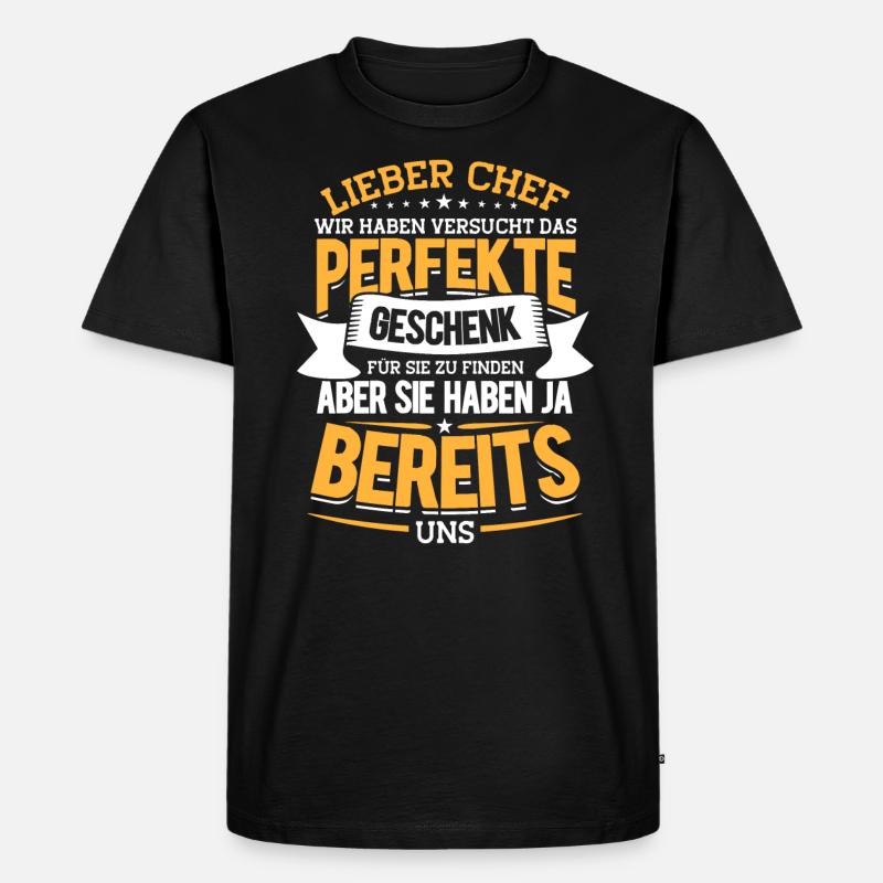 Chef Geburtstagsgeschenk & Abschiedsgeschenk - Männer Premium Bio T-Shirt - Schwarz