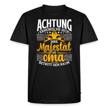Anniversaire de la grand-mère, de la grand-mère et de la grand-mère de Sa Majesté - T-shirt Premium bio Homme - noir - Devant - Nico (187cm)