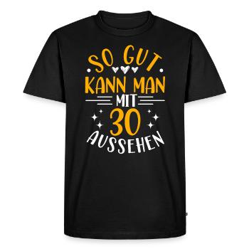 30th Birthday Wife Husband, 30 Years Old Birthday - Men's Premium Organic T-Shirt - black - Front - Nico (187cm)