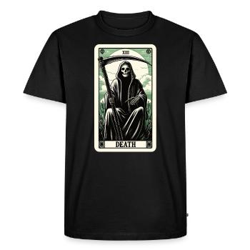 Tarot Card Death XIII, Tarot Card Grim Reaper - Men's Premium Organic T-Shirt - black - Front - Nico (187cm)