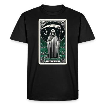 Tarot Card Death XIII, Tarot Card Grim Reaper - Men's Premium Organic T-Shirt - black - Front - Nico (187cm)