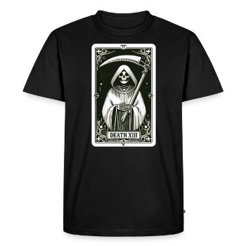 Tarot Card Death XIII, Tarot Card Grim Reaper - Men's Premium Organic T-Shirt - black - Front - Nico (187cm)