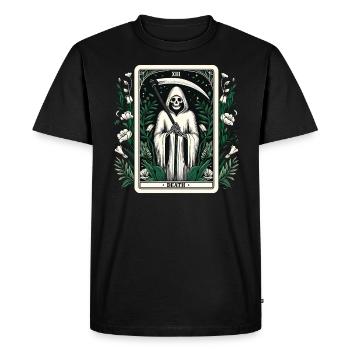 Tarot Card Death XIII, Tarot Card Grim Reaper - Men's Premium Organic T-Shirt - black - Front - Nico (187cm)