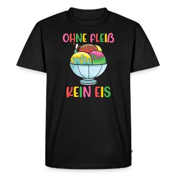 Ice Cream, Ice Cream Lover, Ice Cream Food Saying - Men's Premium Organic T-Shirt - black - Front - Nico (187cm)