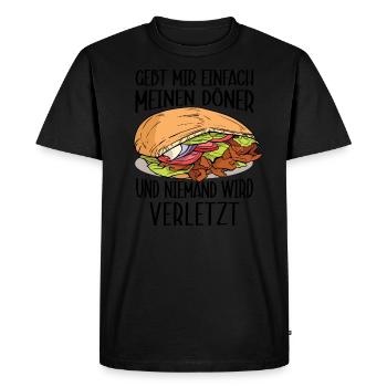 Kebab saying, Turkish cuisine - Men's Premium Organic T-Shirt - black - Front - Nico (187cm)