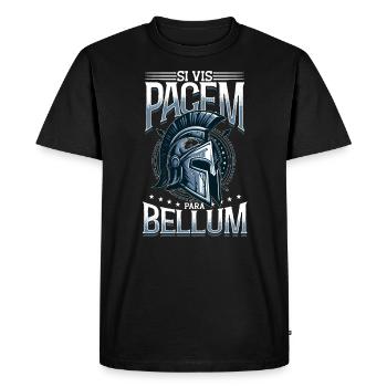 Si vis pacem para bellum, latin, spartiate - T-shirt Premium bio Homme - noir - Devant - Nico (187cm)