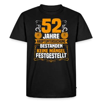 52 ans d’inspection générale 52e anniversaire - T-shirt Premium bio Homme - noir - Devant - Nico (187cm)