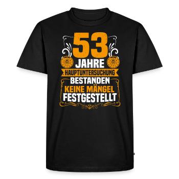 53 ans d’inspection générale 53e anniversaire - T-shirt Premium bio Homme - noir - Devant - Nico (187cm)