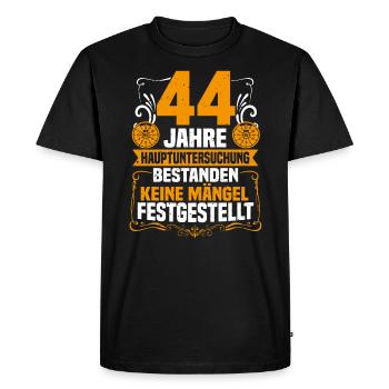 44 Jahre Hauptuntersuchung 44. Geburtstag - Männer Premium Bio T-Shirt - Schwarz - Vorne - Nico (187cm)
