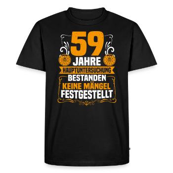 59 ans d’inspection générale 59e anniversaire - T-shirt Premium bio Homme - noir - Devant - Nico (187cm)