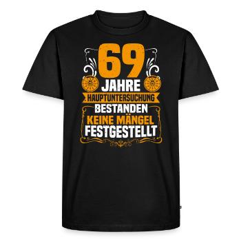 69 ans d’inspection générale 69e anniversaire - T-shirt Premium bio Homme - noir - Devant - Nico (187cm)