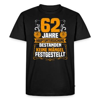 62 ans d’inspection générale 62e anniversaire - T-shirt Premium bio Homme - noir - Devant - Nico (187cm)