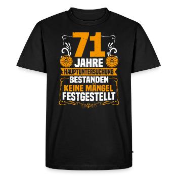 71 ans de l’inspection principale 71e anniversaire - T-shirt Premium bio Homme - noir - Devant - Nico (187cm)