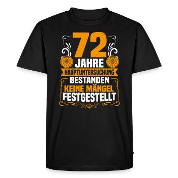 72 ans d’inspection générale 72e anniversaire - T-shirt Premium bio Homme - noir - Devant - Nico (187cm)