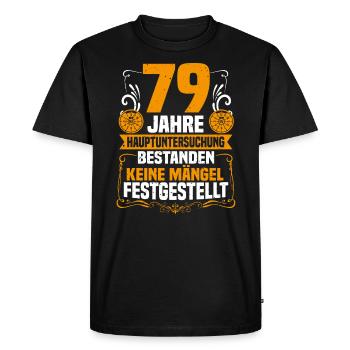 79e anniversaire de l’inspection principale 79e anniversaire - T-shirt Premium bio Homme - noir - Devant - Nico (187cm)
