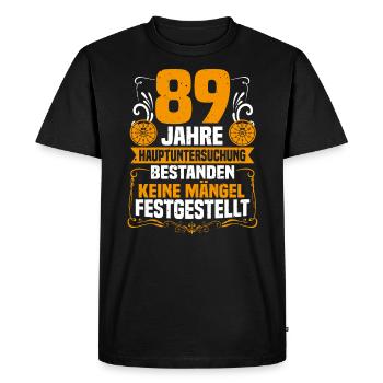 89 ans d’inspection générale 89e anniversaire - T-shirt Premium bio Homme - noir - Devant - Nico (187cm)