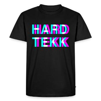 Hardtekk - Tekk - Techno - Techno music - Rave - Men's Premium Organic T-Shirt - black - Front - Nico (187cm)