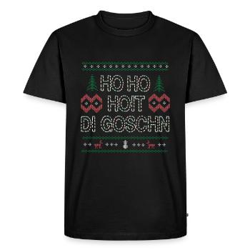 HO HO HOIT DI GOSCHN Cadeau de Noël UGLY XMAS - T-shirt Premium bio Homme - noir - Devant - Nico (187cm)
