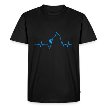 climb mountains - Men's Premium Organic T-Shirt - black - Front - Nico (187cm)