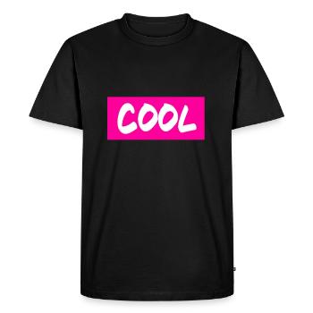 cool pink purple pink pink - Men's Premium Organic T-Shirt - black - Front - Nico (187cm)