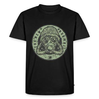 Mask coronavirus gas mask quarantine vintage - Men's Premium Organic T-Shirt - black - Front - Nico (187cm)