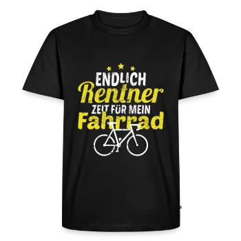 Cyclisme à la retraite Vélos Proverbes retraités - T-shirt Premium bio Homme - noir - Devant - Nico (187cm)