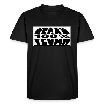 Vegan vegan vegan kitchen cooking healthy - Men's Premium Organic T-Shirt - black - Front - Nico (187cm)
