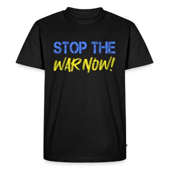 Stop the War Now! - Men's Premium Organic T-Shirt - black - Front - Nico (187cm)