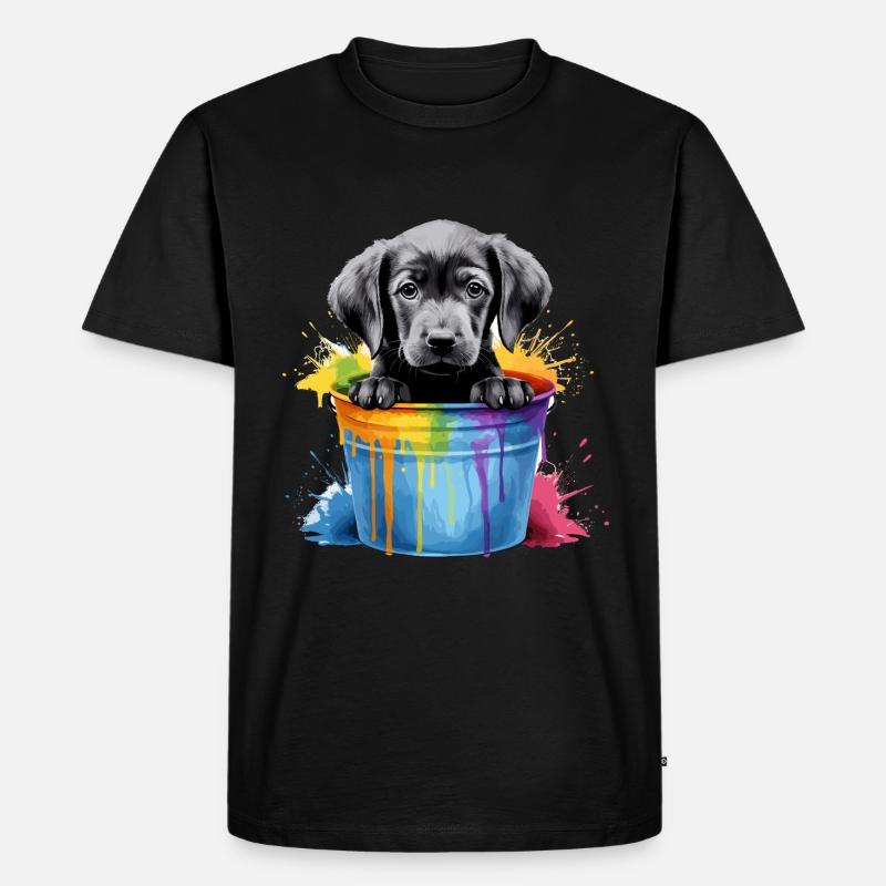 Labrador Hund Hunderasse - Männer Premium Bio T-Shirt - Schwarz
