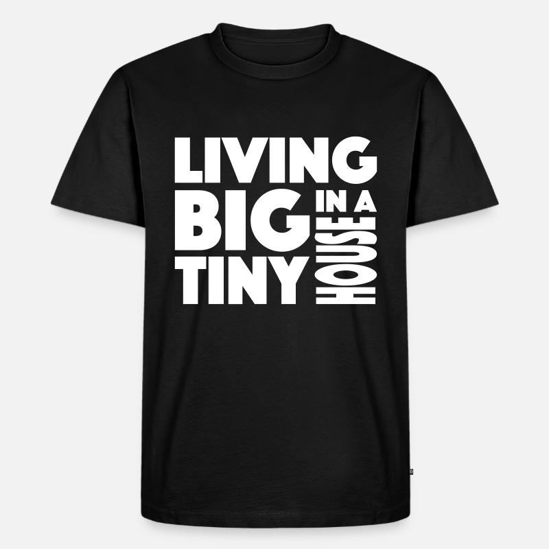 Tiny House - Männer Premium Bio T-Shirt - Schwarz