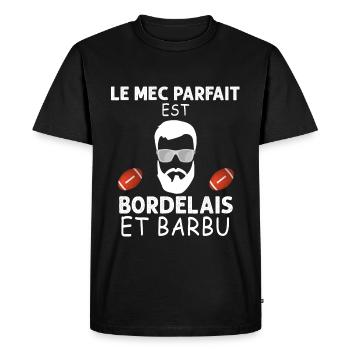 Le Bordelais Parfait Existe C'est Le Mien - T-shirt Premium bio Homme - noir - Devant - Nico (187cm)