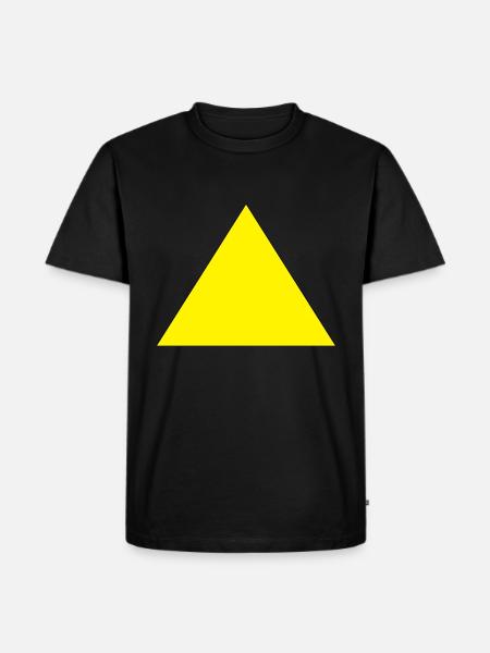 Triangle yellow shape simple - Men's Premium Organic T-Shirt - black