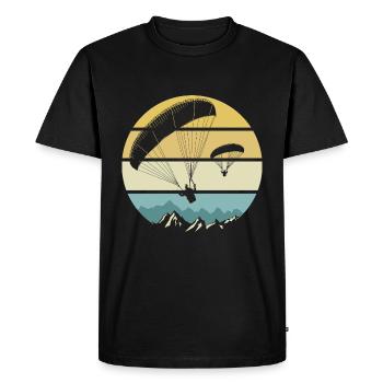 parapente cadeau homme femme sport parapentiste - T-shirt Premium bio Homme - noir - Devant - Nico (187cm)