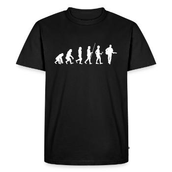 Guitar guitarist Evolution white - Men's Premium Organic T-Shirt - black - Front - Nico (187cm)