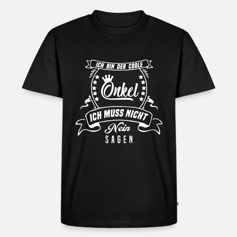 Cooler Onkel - Männer Premium Bio T-Shirt - Schwarz