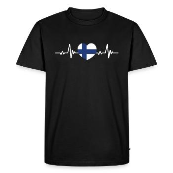 Finland Suomi Finnish flag - Men's Premium Organic T-Shirt - black - Front - Nico (187cm)