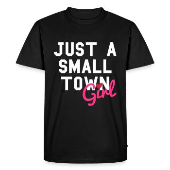 Juste une petite fille de ville - T-shirt Premium bio Homme - noir - Devant - Nico (187cm)