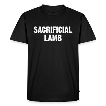 L’agneau sacrificiel - T-shirt Premium bio Homme - noir - Devant - Nico (187cm)