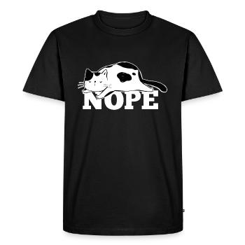 Chat Nope - T-shirt Premium bio Homme - noir - Devant - Nico (187cm)